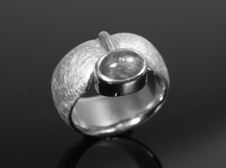 Ring, Silber mit Rubbelith